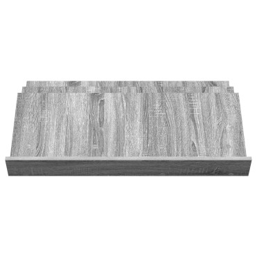 vidaXL Ράφι Περιοδικών με ράφι Γκρίζο Σονομα 90x53x28,5 εκ 1 τεμ.