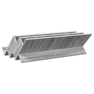 vidaXL Ράφι Περιοδικών με ράφι Γκρίζο Σονομα 90x53x28,5 εκ 1 τεμ.