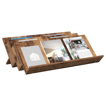 vidaXL Ράφι Περιοδικών Παλιό ξύλο 90x53x28,5cm Επεξεργασμένο Ξύλο 1 τεμ.