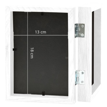 vidaXL Διπλή Κορνίζα Κολάζ Λευκή 2 x (13 x 18 εκ.)