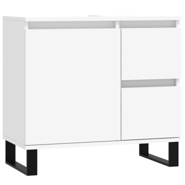 vidaXL Ντουλάπι Μπάνιου Λευκό 65x33x60cm από Επεξεργασμένο Ξύλο