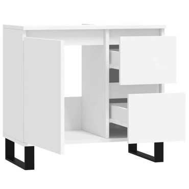 vidaXL Ντουλάπι Μπάνιου Λευκό 65x33x60cm από Επεξεργασμένο Ξύλο