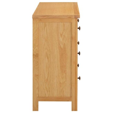vidaXL Συρταριέρα 105x33,5x73cm από Μασίφ Ξύλο Δρυός 1 τεμ.