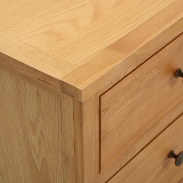 vidaXL Συρταριέρα 105x33,5x73cm από Μασίφ Ξύλο Δρυός 1 τεμ.
