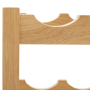 vidaXL Κάβα Κρασιών για 6 Φιάλες 37x21x21cm από Μασίφ Ξύλο Δρυός 1 τεμ.