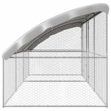 vidaXL Κλουβί Σκύλου 3 τμχ. Ασημί 6 x 2 x 2 m Γαλβανισμένος χάλυβας
