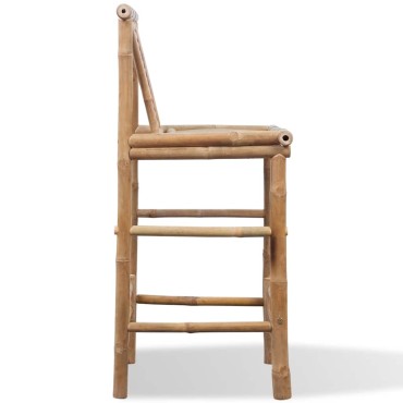 vidaXL Σκαμπό Μπαρ 2 τεμ. από Μπαμπού 53x45x102cm