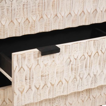 vidaXL Πλαϊνό γραφείο 3 τεμ. 60x33x75cm Στερεό ξύλο μάνγκο