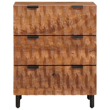 vidaXL Πλαϊνό γραφείο 2 τεμ. 60x33x75cm Στερεό ξύλο μάνγκο
