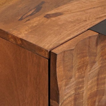 vidaXL Πλαϊνό γραφείο 2 τεμ. 60x33x75cm Στερεό ξύλο μάνγκο