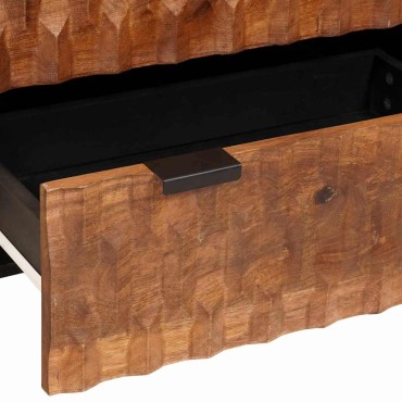 vidaXL Πλαϊνό γραφείο 2 τεμ. 60x33x75cm Στερεό ξύλο μάνγκο
