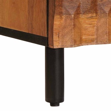 vidaXL Πλαϊνό γραφείο 2 τεμ. 60x33x75cm Στερεό ξύλο μάνγκο