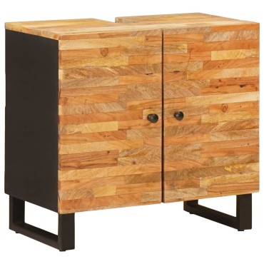 vidaXL Σετ Μπάνιου 5 τεμ. Φυσικό 38x33x160cm Στερεό ξύλο μάνγκο