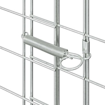 vidaXL Κλουβί για κότες 2 τμχ. Ασημί 600 x 100 x 210 εκ.