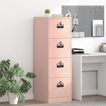vidaXL Ντουλάπα Αρχείων Ροζ 44x50x139cm Ψυχρής Έλασης Χάλυβας 1 τεμ.