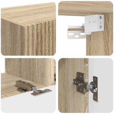 vidaXL Σετ επίπλου τηλεόρασης 4 τμχ. Δρύς Sonoma Επεξεργασμένο Ξύλο