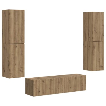 vidaXL Σετ επίπλου τηλεόρασης 6 τμχ. Artisan Oak Επεξεργασμένο Ξύλο