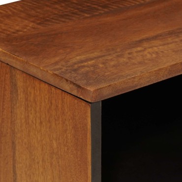 vidaXL Ντουλάπι TV με πόρτα Καρυδιά 80x33x46cm Στερεό ξύλο μάνγκο 1 τεμ.
