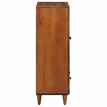 vidaXL Highboard Καρυδιά 60x33,5x100cm Στερεό ξύλο μάνγκο