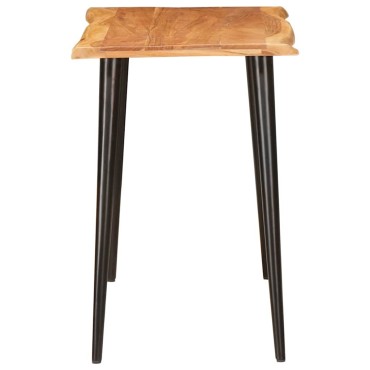 vidaXL Τραπεζαρίες Καφέ και Μαύρο 110x55x78cm Στερεό ξύλο μάνγκο