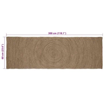 vidaXL Χαλιά χώρου Γκρι 60x300cm Γιούτα