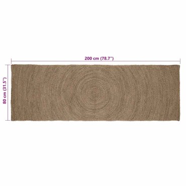 vidaXL Χαλιά χώρου Γκρι 80x200cm Γιούτα