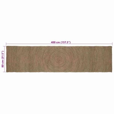 vidaXL Χαλιά χώρου Γκρι 80x400cm Γιούτα