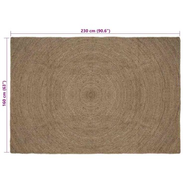 vidaXL Χαλιά χώρου Γκρι 160x230cm Γιούτα