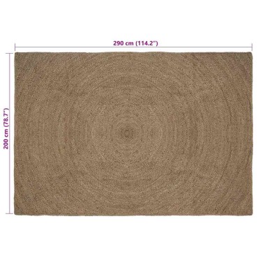 vidaXL Χαλιά χώρου Γκρι 200x290cm Γιούτα