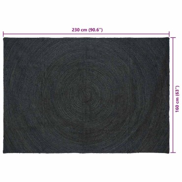 vidaXL Χαλιά χώρου Σκούρο Γκρι 160x230cm Γιούτα