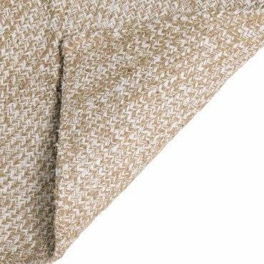 vidaXL Χαλί Περιοχής Φυσικό και Λευκό 240x240cm Γιούτα