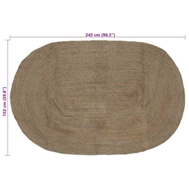 vidaXL Χαλιά χώρου Γκρι 152x245cm Γιούτα