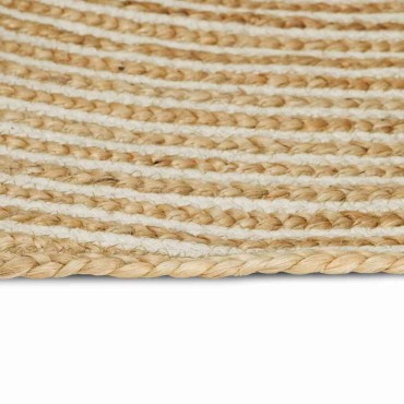 vidaXL Χαλί Περιοχής Λευκό 140x200cm Γιούτα