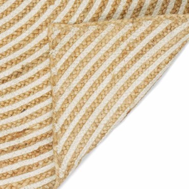 vidaXL Χαλί Περιοχής Λευκό 140x200cm Γιούτα