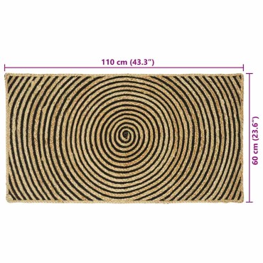 vidaXL Χαλιά χώρου Μαύρο 60x110cm Γιούτα