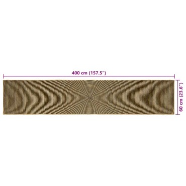 vidaXL Χαλιά χώρου Μαύρο 60x400cm Γιούτα