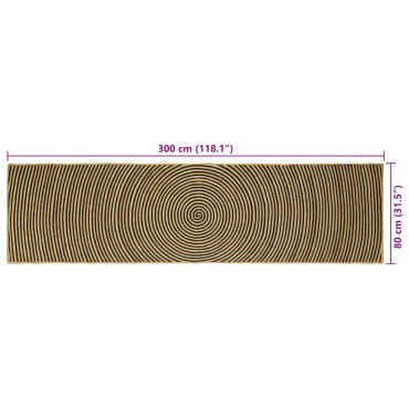 vidaXL Χαλιά χώρου Μαύρο 80x300cm Γιούτα
