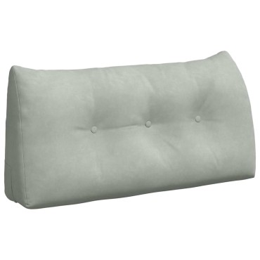vidaXL Μαξιλάρι Πλάτης Ανοιχτό γκρι 100 x 24 x 50 εκ Βελούδο