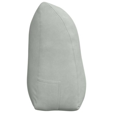 vidaXL Μαξιλάρι Πλάτης Ανοιχτό γκρι 100 x 24 x 50 εκ Βελούδο