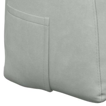 vidaXL Μαξιλάρι Πλάτης Ανοιχτό γκρι 100 x 24 x 50 εκ Βελούδο