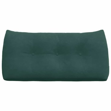 vidaXL Μαξιλάρι Πλάτης Σκούρο Πράσινο 100 x 24 x 50 εκ Βελούδο