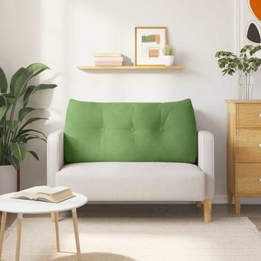 vidaXL Μαξιλάρι Πλάτης Ανοιχτό Πράσινο 100 x 24 x 50 εκ Βελούδο
