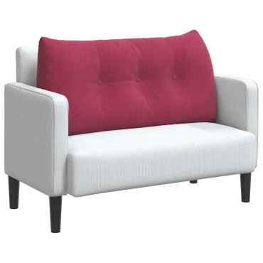 vidaXL Μαξιλάρι Πλάτης Κόκκινο 100 x 24 x 50 εκ Βελούδο
