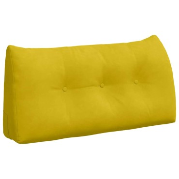 vidaXL Μαξιλάρι Πλάτης Κίτρινο 100 x 24 x 50 εκ Βελούδο