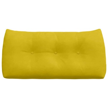 vidaXL Μαξιλάρι Πλάτης Κίτρινο 100 x 24 x 50 εκ Βελούδο