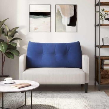 vidaXL Μαξιλάρι Πλάτης Μπλε Αστυνομίας 100 x 24 x 50 εκ Βελούδο