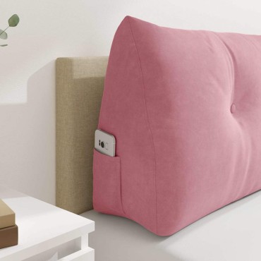 vidaXL Μαξιλάρι Πλάτης Ροζ 120 x 24 x 50 εκ Βελούδο