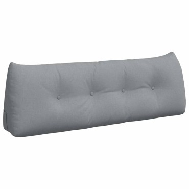 vidaXL Μαξιλάρι Πλάτης Ανοιχτό γκρι 140 x 24 x 50 εκ ύφασμα