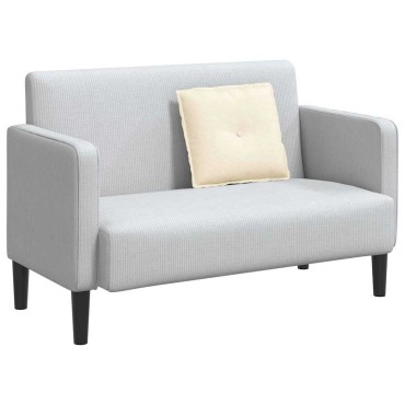 vidaXL Μαξιλάρι Πλάτης Κρεμ 50 x 45 εκ. Υφασμάτινο Κορντουρά