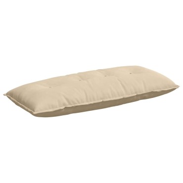 vidaXL Μαξιλάρι Πλάτης Κρεμ 120 x 50 cm Ύφασμα Μικροΐνας